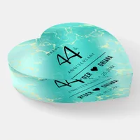 Elegant 44th Turquoise Wedding Anniversary Paperweight