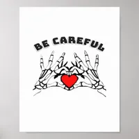 Skeleton Hand With Heart Classic Style Poster