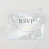 RSVP | Icy Blue Pearl Shimmer Invitation