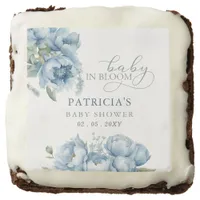 Baby in Bloom Blue Floral Boy Baby Shower Brownie