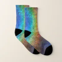 Rainbow Colored Shimmery Socks