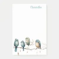 Whimsical Birds on Branches Timeless Elegance Post-it Notes