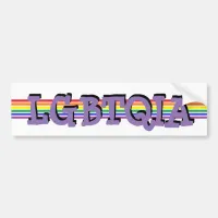 LGBTQIA Pride Rainbow Bumper Sticker