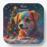 A Merry Festive Christmas Holiday  Paper Plates