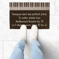 Perfect Pitch, Piano keyboard , personnalizable Fiber Doormat