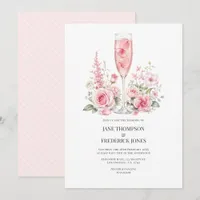 Thumbnail for Elegant Blush Champagne Garden Wedding Invitation