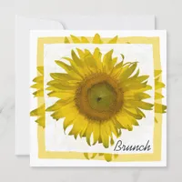 Yellow Sunflower Post Wedding Brunch Invitation