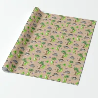 Dinosaur Land Cute Dino Wrapping Paper