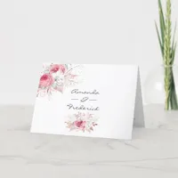 Blush Pink and Rose Gold Floral Wedding Program