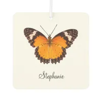 Personalized Orange Butterfly Air Freshener