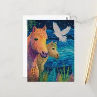 The Peace Ponies and a Bird Postcard