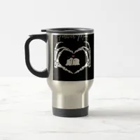 Mine, Valentines Day Classic - Skeleton Hands Hear Travel Mug