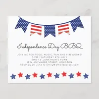 PAPER | Simple Stars Bunting 4th July BBQ Invite