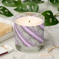 Purple Green Christmas Pattern#28 ID1009 Scented Candle