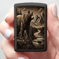 Leather Look Bear by Water Zippo Lighter