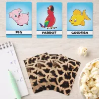 Giraffe Fur Texture Kids Animal Match Game Matching Game Cards