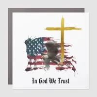 *~* Christian Veteran Patriotic Eagle  Flag AP16 Car Magnet