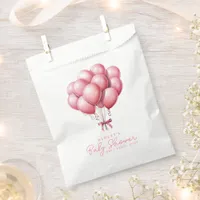 Pink Balloons Watercolor Girl Baby Shower Favor Bag