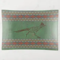 Southwest Roadrunner Sagebrush Green Trinket Tray