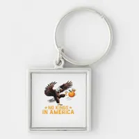 No Kings In America We The People Political Retro  Keychain