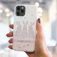 Personalized Lace Bunny iPhone Case