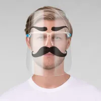 Black Eyebrows and Handlebar Mustache, ZFJ Face Shield