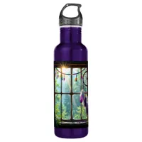 Boho Purple Dreamcatcher in Window Stainless Steel Water Bottle