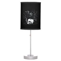 Crow, F-Caw-F Funny Bird Moon Gothic Adult Humor Table Lamp
