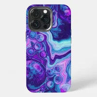 Purple, Blue, Pink Marble Bokeh Fluid Art   iPhone 13 Pro Case