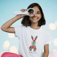 Custom Girls' Easter Bunny T-Shirt 