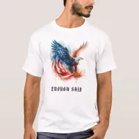 *~* AP16 Detailed American Flag Bald EAGLE USA T-Shirt