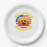 Halloween Trumpkin Funny Pumpkin  Parody Paper Plates