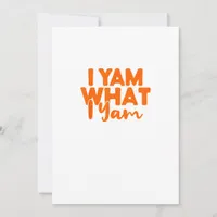 I Yam What I Yam Sweet Potato Thanksgiving Couple  Holiday Card