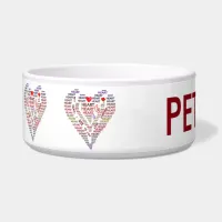 Words of Heart Pet Bowl