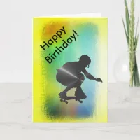 Happy Birthday Card for Skate Boarder