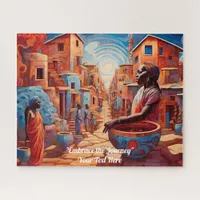 Afrofuturism :Vibrant African Beauty & Heritage Jigsaw Puzzle