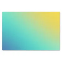 Bright Chic Aqua Blue Yellow Ombre Gradient Tissue Paper