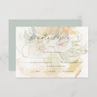 Goldenrod Yellow Floral Meal Choice RSVP