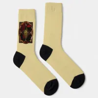 Autumn Elegance: The Floral Medallion Socks