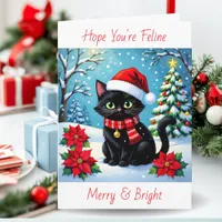 Feline Merry and Bright  | Personalized Christmas Holiday Card