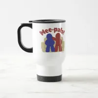 Mee Pals Cool Meeple Gamer Friends Logo Travel Mug