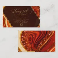 Abstract Agate Wishing Well V2 Hot Orange ID827 Enclosure Card