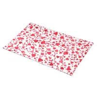 Fun Red Confetti Hearts  Cloth Placemat