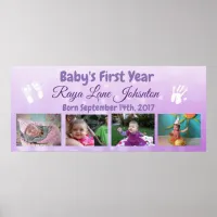 Baby's First Year Personalized Poster