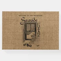 Burlap Seaside Cottage Guest Book