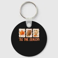 Tis The Season Football Halloween Thanksgiving  Keychain
