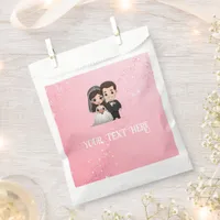 Pink Wedding Invitations with Diamond Sparkles Favor Bag