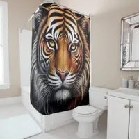 Tiger Portrait Shower Curtain