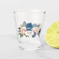 Roses Blue/Peach Wedding ID584 Shot Glass