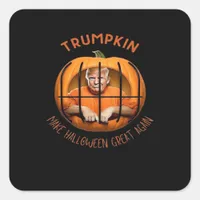 Trumpkin Make Halloween Great Again – Sloth Mask  Square Sticker